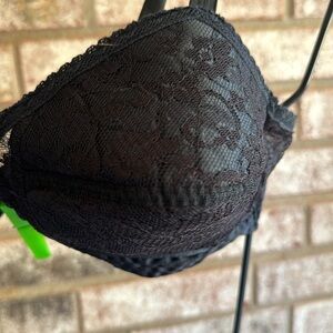 Lovable Vintage 1950s Black Lace Pinup Bra 34 b USA Made